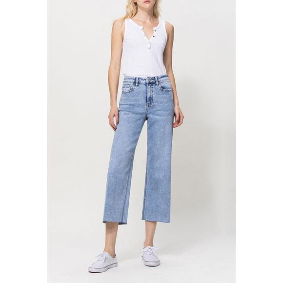 Vervet by Flying Monkey Super High Rise Crop Wide Leg Jeans - V2944 - Size 30 - Picture 9 of 10